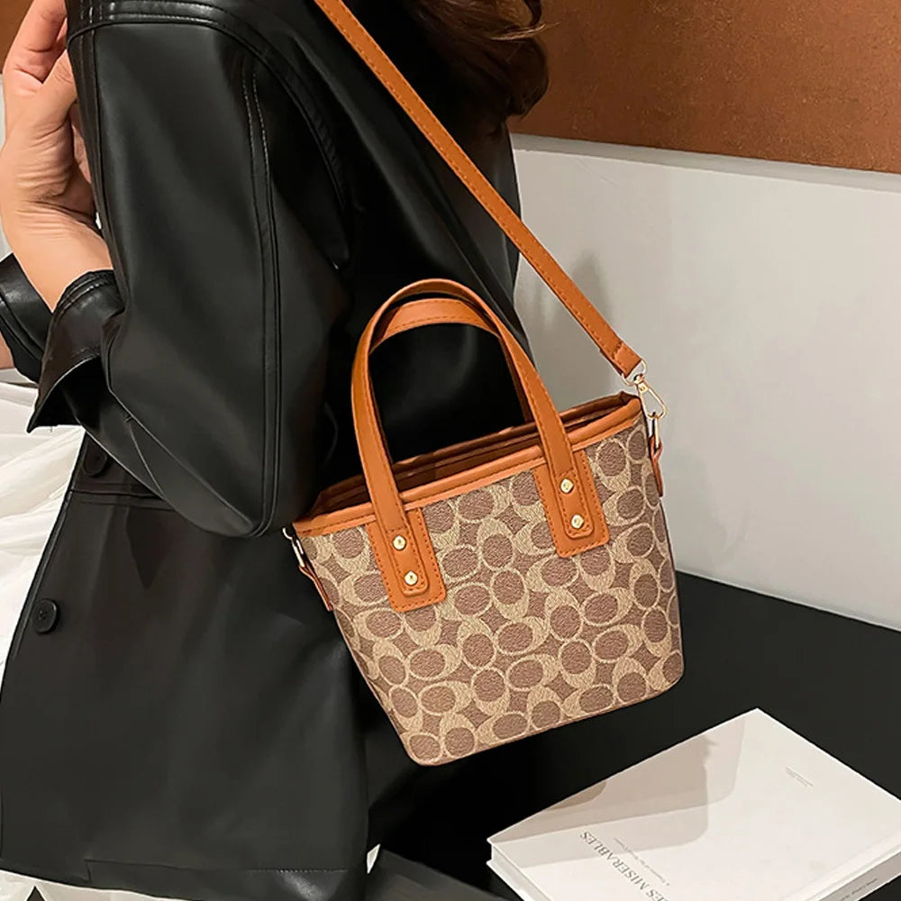 Fashion Texture Trendy Bag for Women 2025 Autumn New Fashion Crossbody Bag Korean Edition Instagram Handbag Bucket Bag