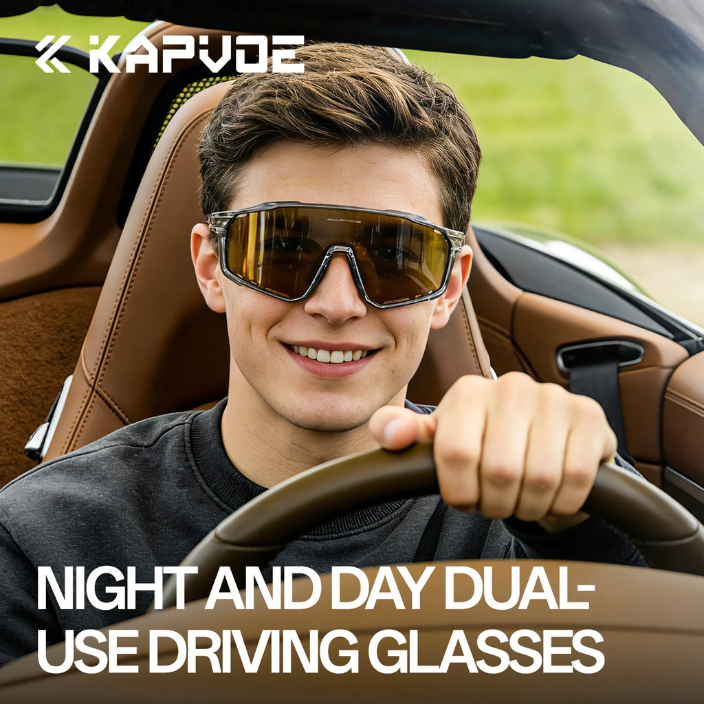Kapvoe Photochromic Polarized Sale Night Vision Sunglasses Travel Cycling Glasses Running Driving UV400 Mtb Sports Goggles