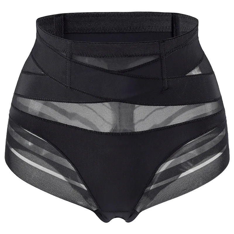 Seamless Panties High Elastic Nylon Crossover Waist Tummy Control Underwear Cross Slimming Whole Day Comfort Triangle Panties
