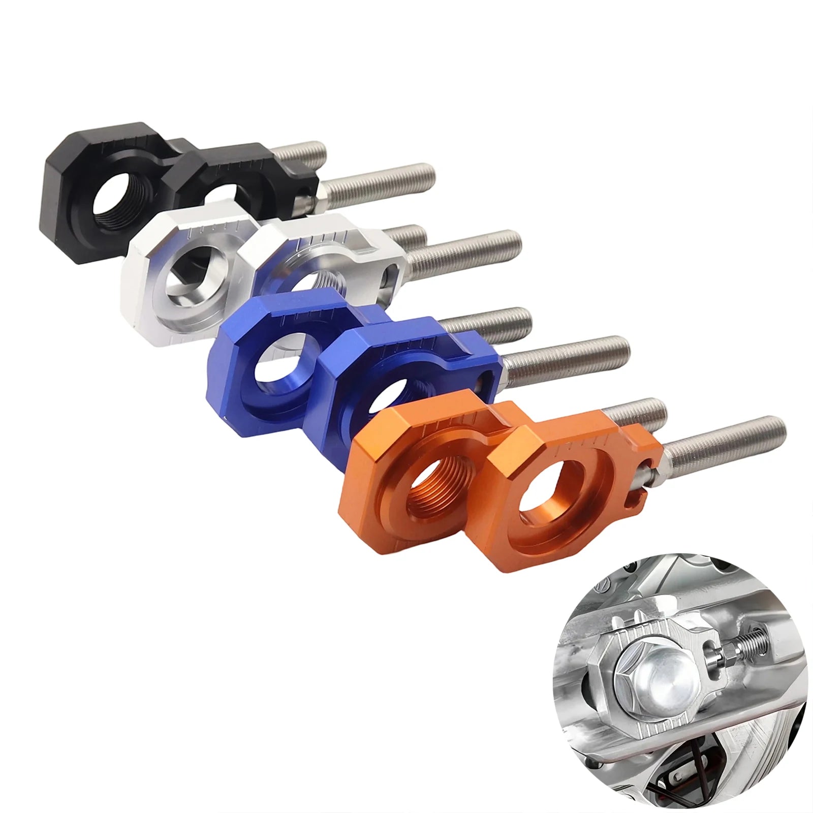 20mm CNC Rear Axle Blocks Chain Adjuster Block For KTM EXC EXCF XCW XCWF SX SXF XC XCF 125 150 250 300 350 450 500 530 2000-2023