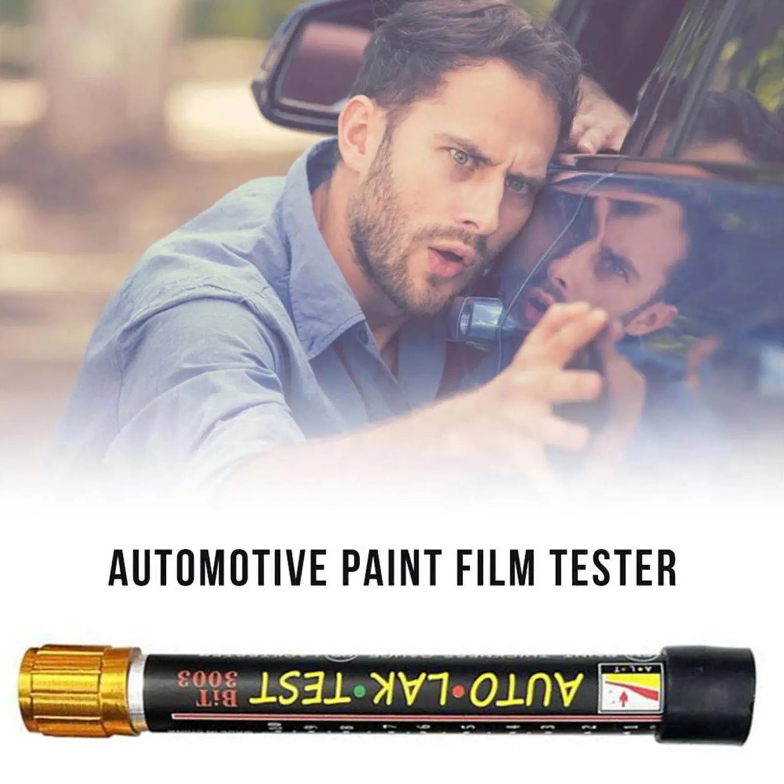 1PC Paint Thickness Tester With Magnetic Tip Scale Indicator Portable Car Paint Coating Tester Meter Coat Crash Check Test