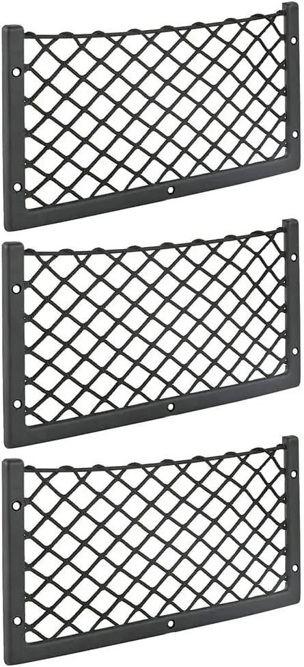 1/2/3pcs Car Storage Mesh Bag Car Mesh Bag Holder with Frame Car Mesh Storage Bag