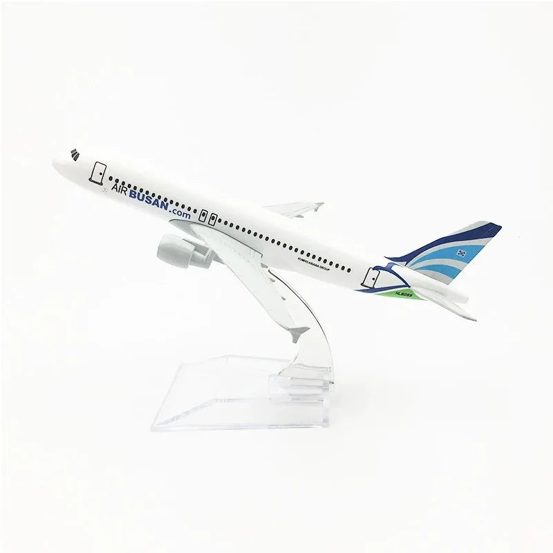 Miniature 320 Metal 1/400 Scale Aircraft Air Busan Airways A320 16CM Airplane Model Toys Plane For Children Souvenir Plane Toy
