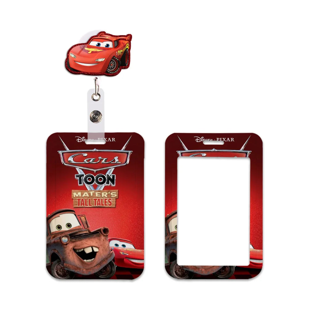 Cars Disney Movie Lightning McQueen New Arrvial Cute Cartoon Badge Holder ID Card Bus Card Holder Lanyard for Accessories Gifts
