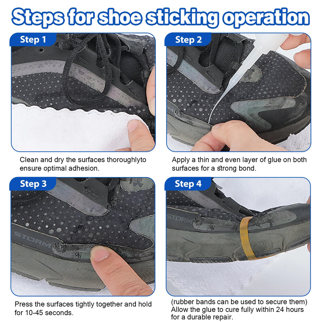 Loolifl-3-Pack Strong Shoe Repair Glue, Super Universal Waterproof Adhesive for Professional Shoemakers, Fast-Drying and Wear-Resistant