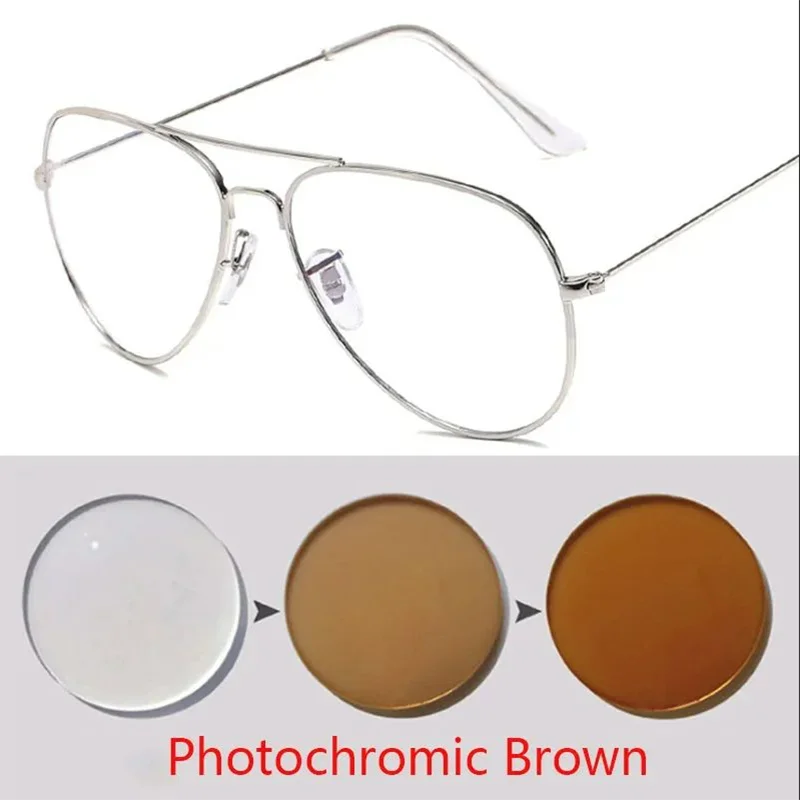 Metal Pilot Sunglasses Women/Men Classic Polarized Prescription Glasses 0 -0.5 -0.75 -1.0 -1.25 -2.0 -2.5 -3.0 -4.0