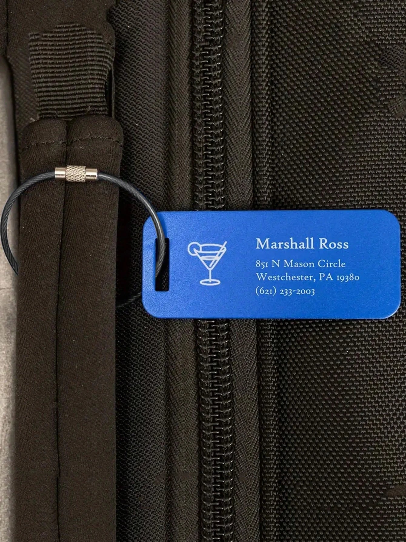3*7.6CM Custom Metal Luggage Tag,Personalized Aluminum Luggage Tag,1 PC Custom Name Tag For Suitcase Backpack,Custom Travel Tag