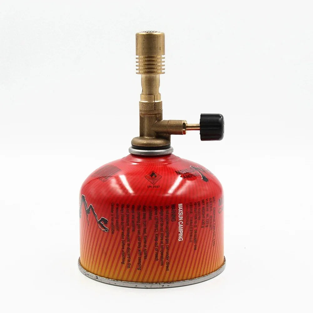 Brass Flame Butan Gas Burner Portable Laboratory Burner Gun Maker Torch Lightweight Gas Burner Head for Outdoor Camping/Picnic