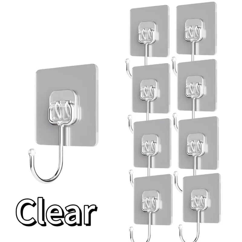Self Adhesive Hooks Rotating Waterproof Strong Sticker Holder Wall Door Storage Hanging Hook Kitchen Bathroom Organizer