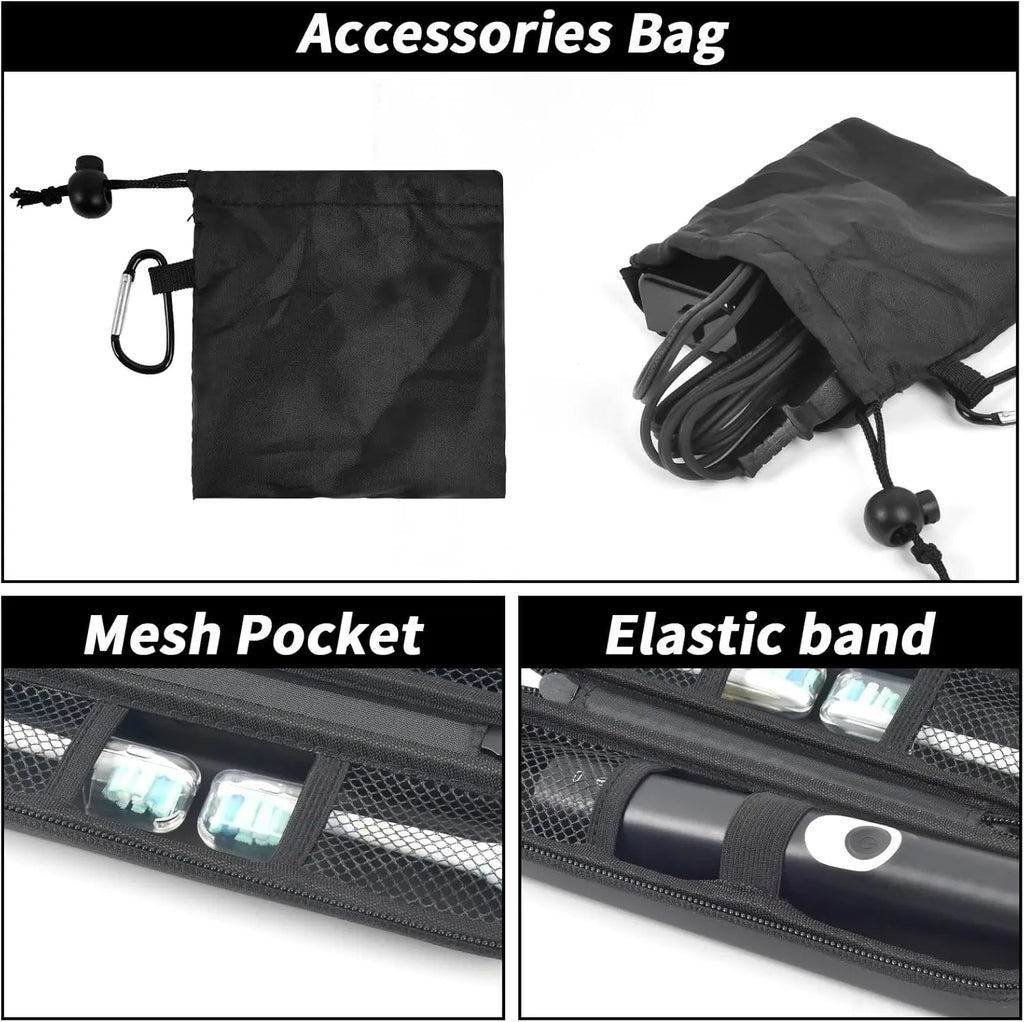 （CASE ONLY)Toothbrush Travel Hard Case Compatible with Oral-B Pro 1000, 2000, 3000, 3500, 1500/ for Philips Sonicare ProtectiveC
