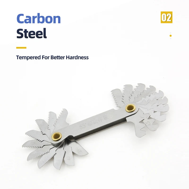 Thread Plug Gauge 55/60 Degree Metric Inch Center Measurement Gear Tooth Screw Pitch Gauges Carbon Steel Measuring Lathe Tools