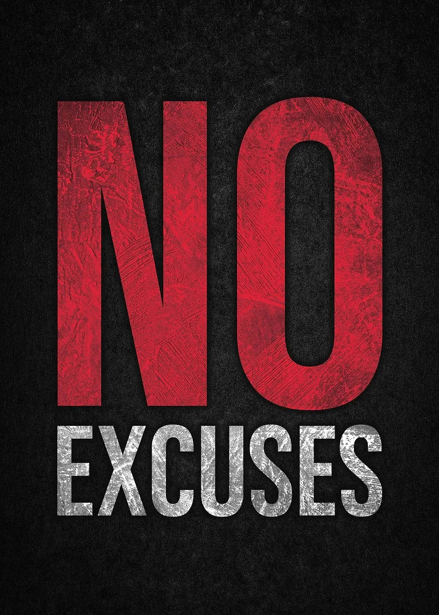 No Excuses Motivational Poster The Cost of Success Quote Canvas Painting Print Wall Art Picture for Living Room Home Decor