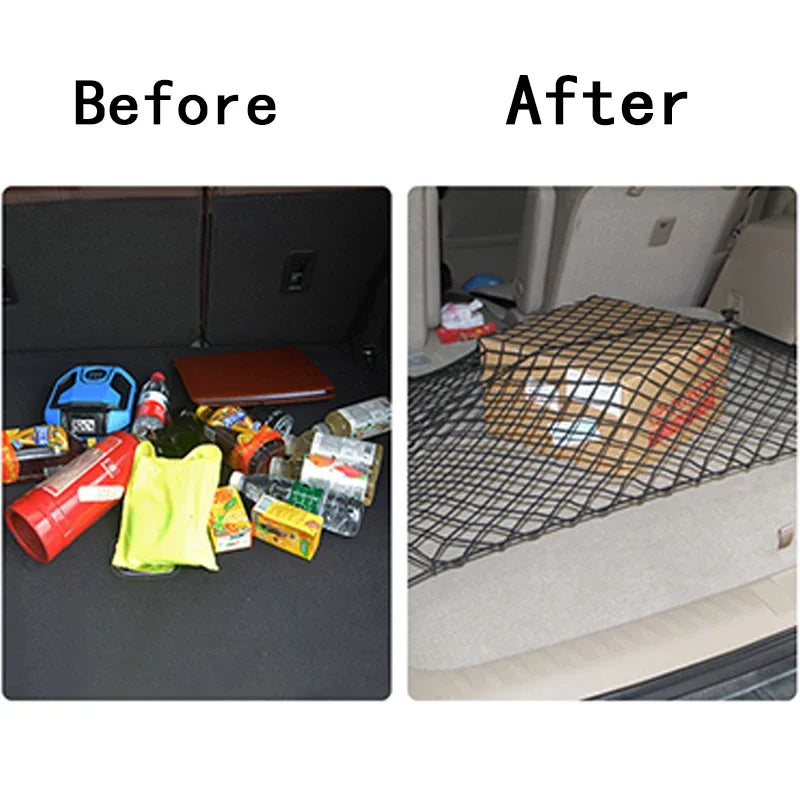 Car Trunk Elastic Stretchable Net Universal Luggage Cargo Storage Nylon Mesh Nets Car Organizer Car Interior Mesh Network Pocket
