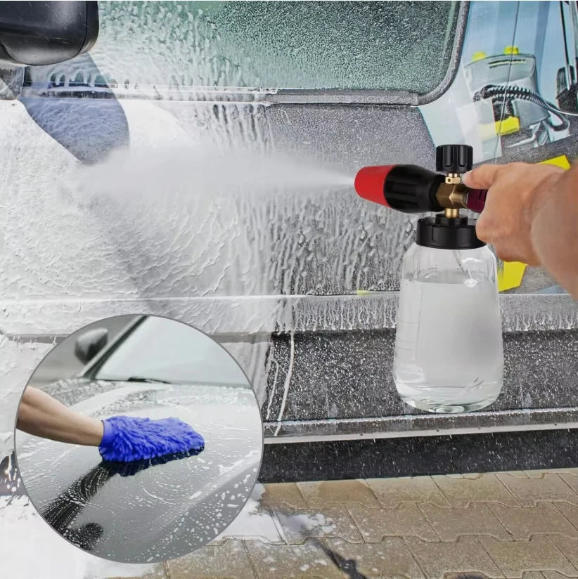 Foam Cannon Gun Car Wash Soap Lance Sprayer High Pressure Washer Bottle Large-mouth Nozzle Pot Car Wash Machinewith Handheld
