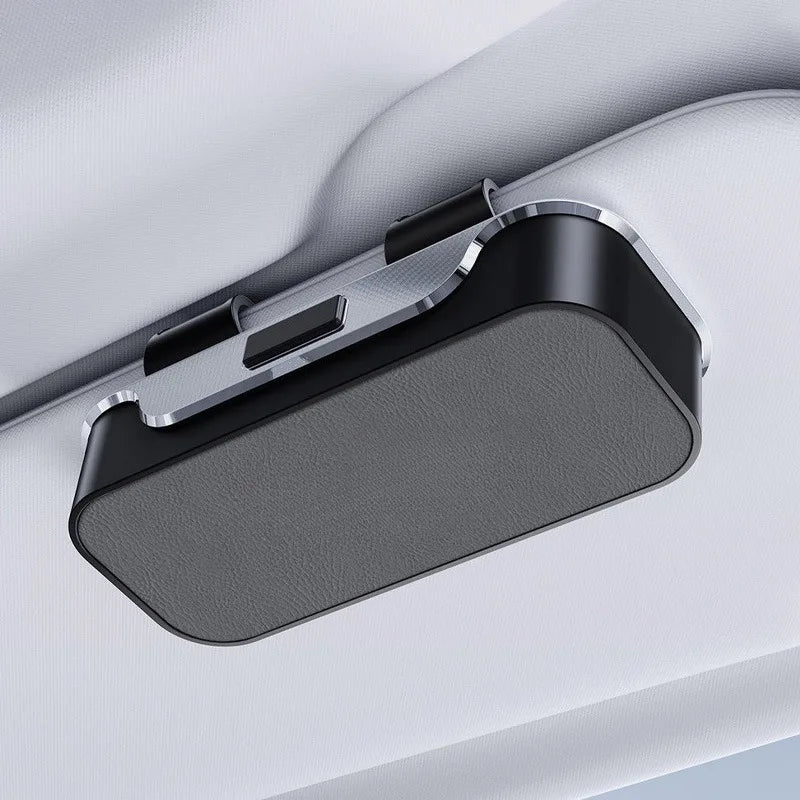 Universal Car-Mounted Eyeglass Case Sunglasses Holder Driver Co-Pilot Storage Box Eyewear Frame Sunshade Board Accessory