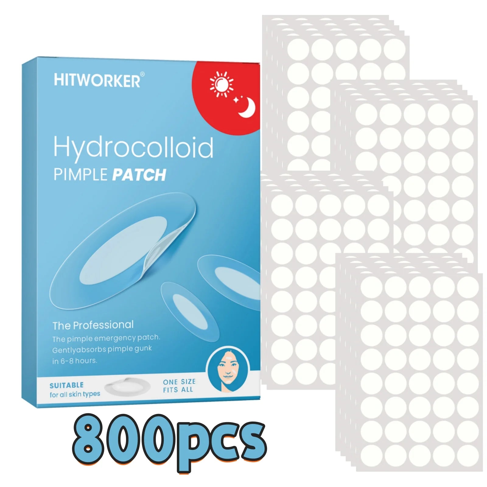 240/400/800pcs Ultra-Thin Invisible Acne Patches, Invisible Pimple Stickers for Face