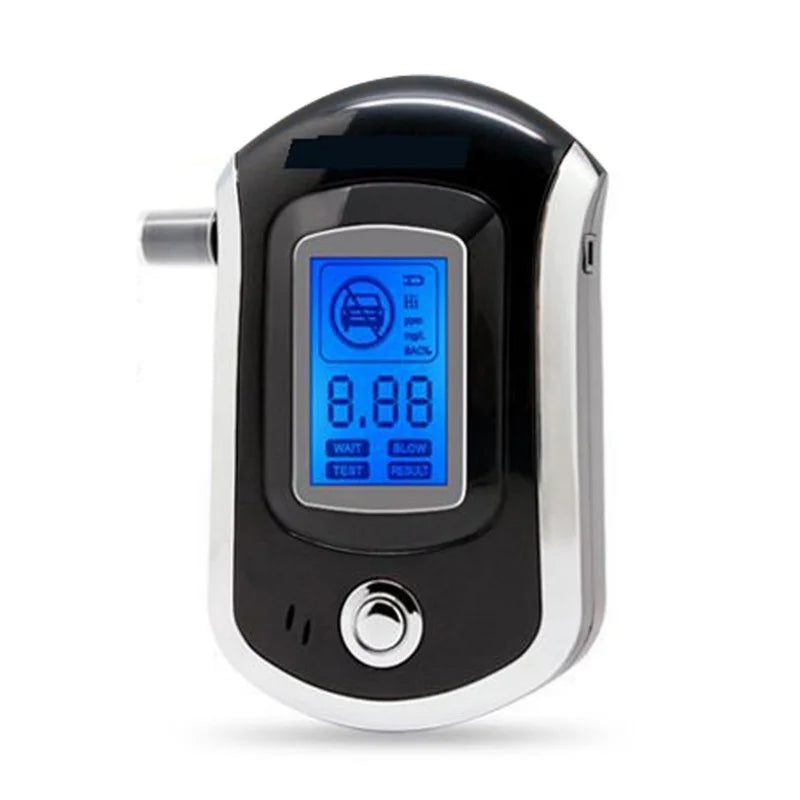 English Digital Alcohol Detector AT6000 Portable Mini Blowing Nozzle for Automotive Home Drunk Driving Detection