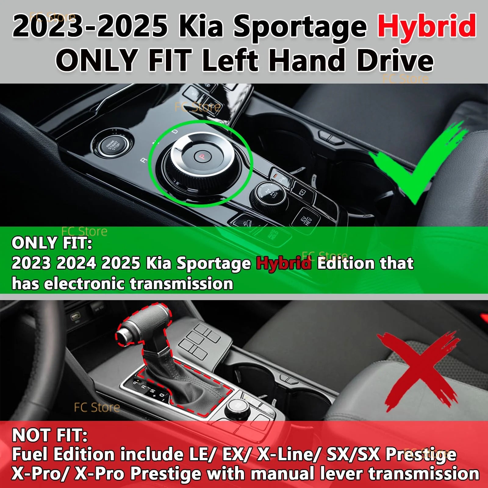For Kia For Sportage NQ5 Hybrid 2023-2025 Center Console Organizer Armrest Storage Box Middle Insert Tray Interior Accessories