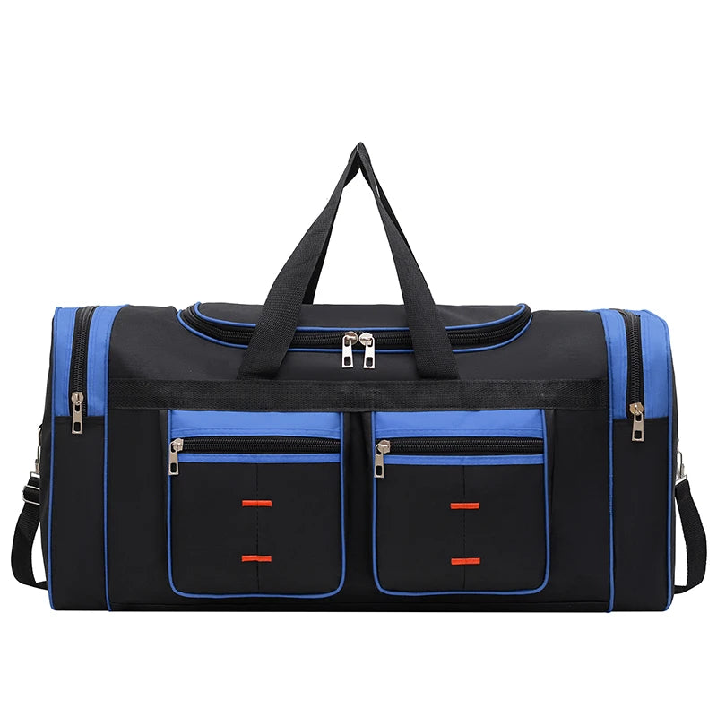 Men's Sports Travel Bag, Extra Large Capacity, Multi-Pocket Crossbody Luggage Bag