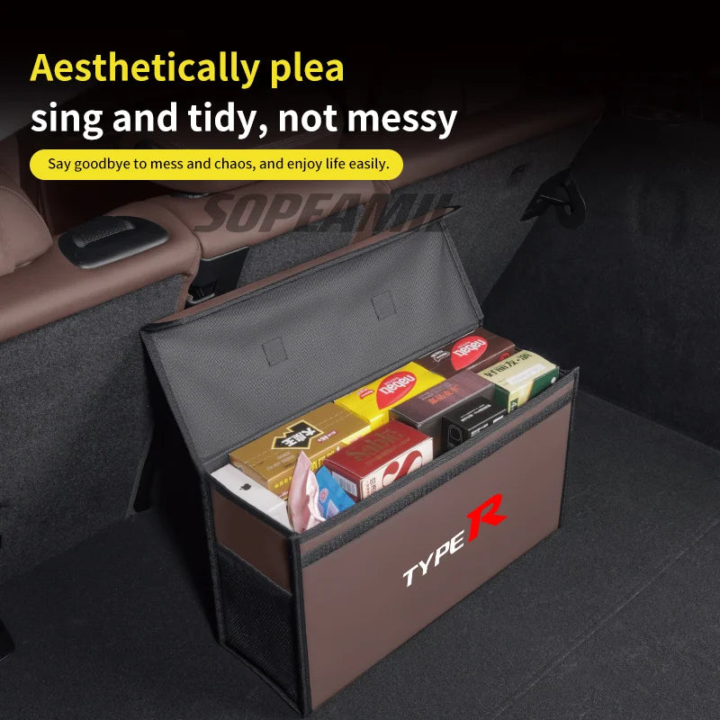 Car Trunk Organizing And Storage Box For Honda Type R Accoed Civic Passport BR-V CR-V City Pilot HR-V WR-V Odyssey Fit Amaze Si