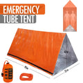 2-Person Emergency Survival Tent – Waterproof Mylar Space Blanket Shelter / Tente de survie d'urgence 2 personnes – Abri imperméable mylar