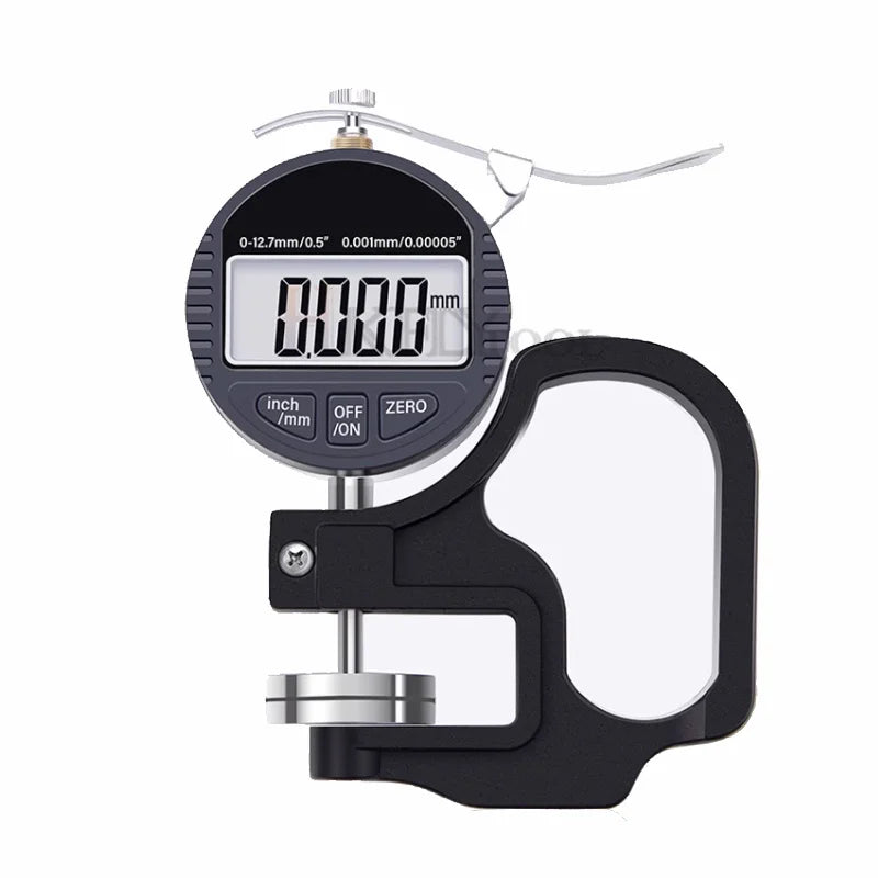 0-12.7mm Digital Micrometer Thickness Gauge Large Size Alloy Measuring Surface Caliper Gauge Sponge Leather Measuring Tools 25.4