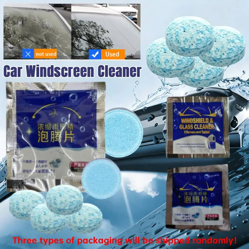 250-10PCS Solid Car Windshield Cleaners Effervescent Tablets Windscreen Window Glass Dust Wiper Car Wash Tool Car Accessories