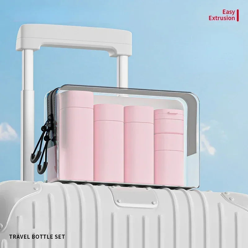 1Set Hydrating makeup dispensing bottles, portable lotions, shampoos, traveling, refillable, squeezed empty bottles