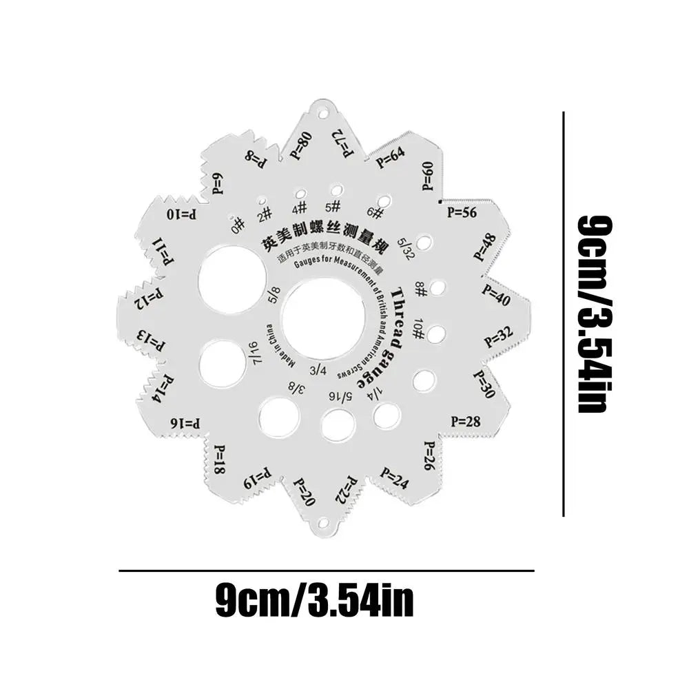 integrated forged thread pitch ruler made of stainless steel deliver precise measurement data for metric imperial us standard