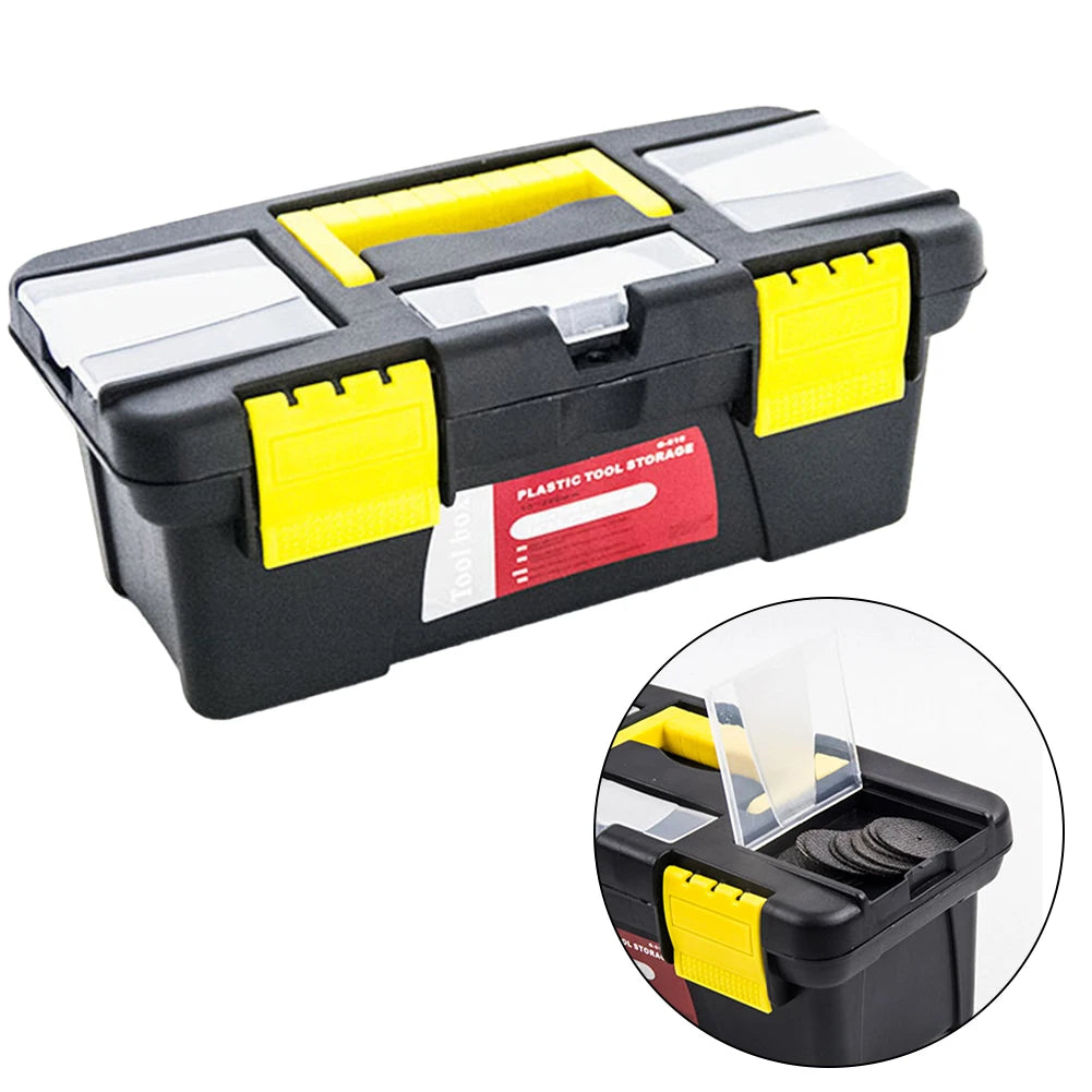 1pcs 10Inch Plastic Toolbox Two-Layer Case MultiFunctional Accessories Box Storage Solution Toolbox For Various Tools Components