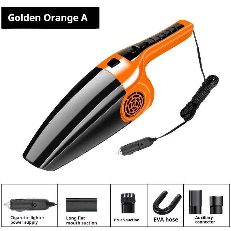 Handheld Car Vacuum Cleaner, 12V Cigarette Lighter Powered, Lightweight with Attachments for Deep Interior Cleaning