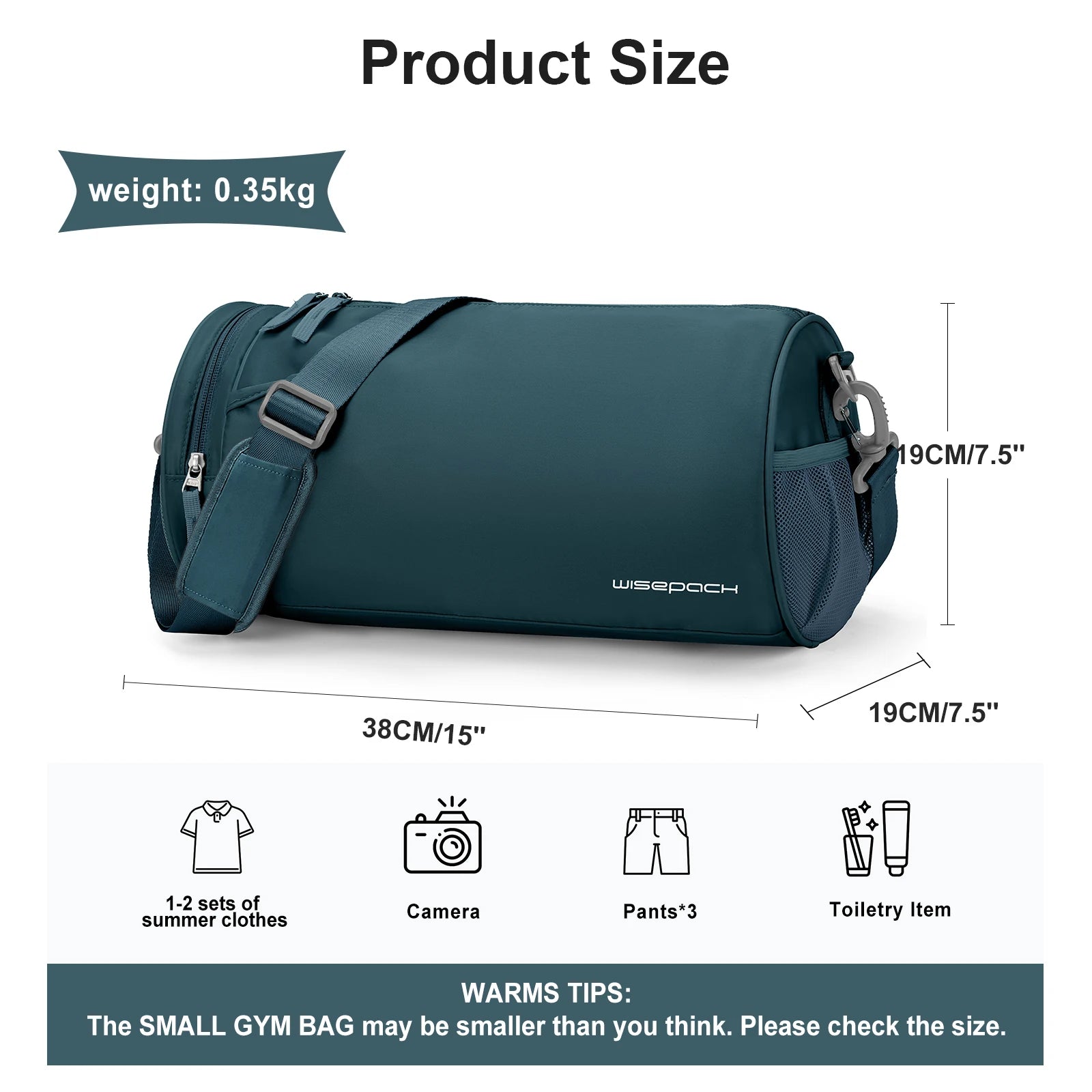 Versatile Daypack Gym Bag Yoga Crossbody Bag For Women Men, Sports Hiking Bag With Shoe Compartment Wet Clothes Compartment Bag