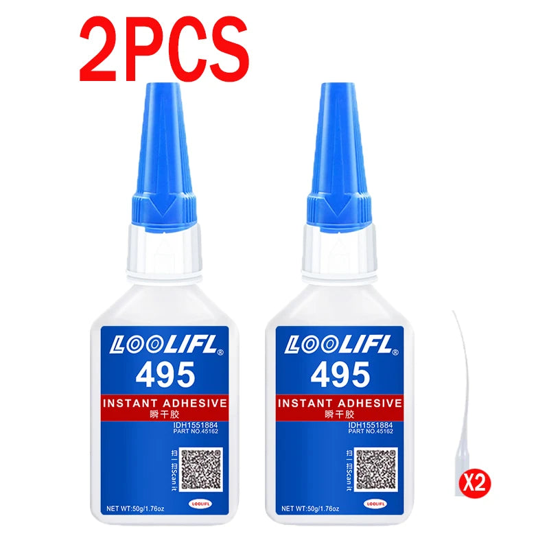 Loctite 495 Super Glue Fast Drying Clear CA Adhesive for Metal Plastic Wood Ceramic Glass - All-Purpose DIY Repair Liquid
