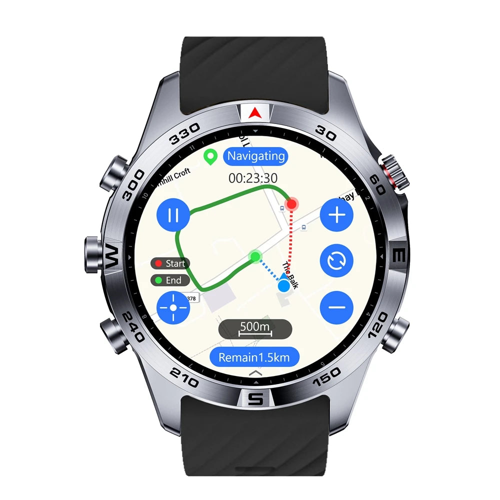 SUNROAD GPS Sports Watch Outdoor Glonass Map Navigation Tracker Altimeter Compass Heart Rate Monitor 50M Waterproof Wristwatch
