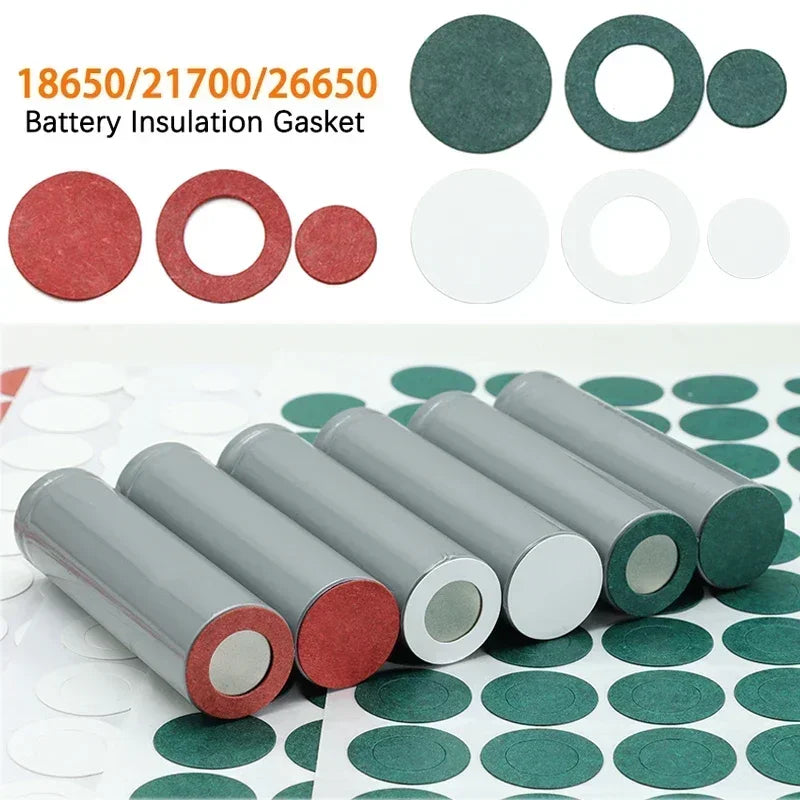 50~5000pcs Insulation Gasket 18650 21700 26650 Battery Pack Cell Adhesive Barley Paper with Glue Fish Electrode Insulated Pads
