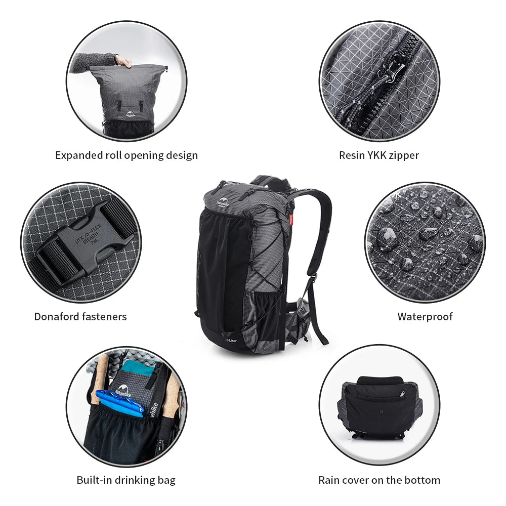 Naturehike Camping Backpack 60+5L Large Capacity Waterproof Climbing Bag Ultralight Travel Man Backpack Outdoor Hiking Backpack
