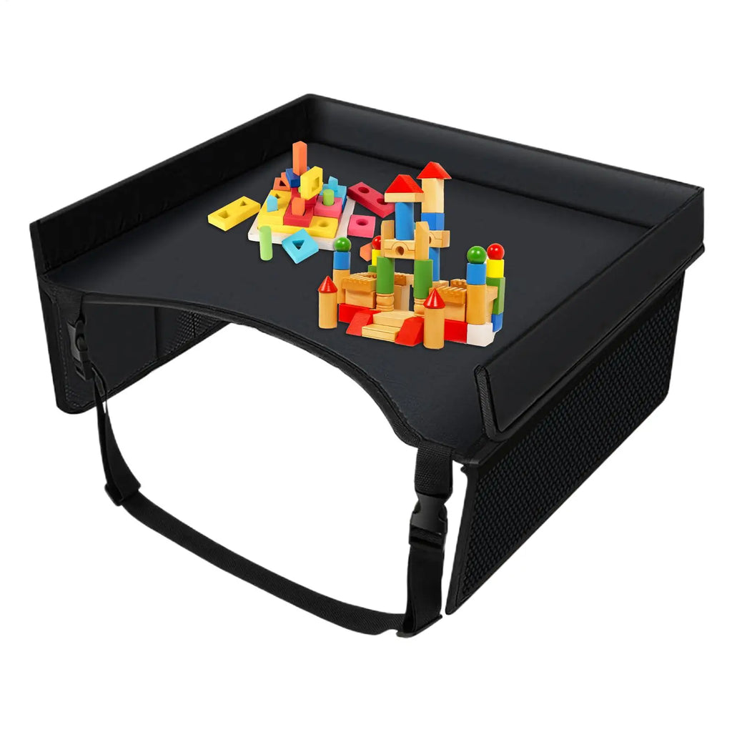 Kids Travel Tray Car Seat Tray With Drawing Kit Carseat Tray For Toddler Kids Road Trip EssentialsFor Airplane