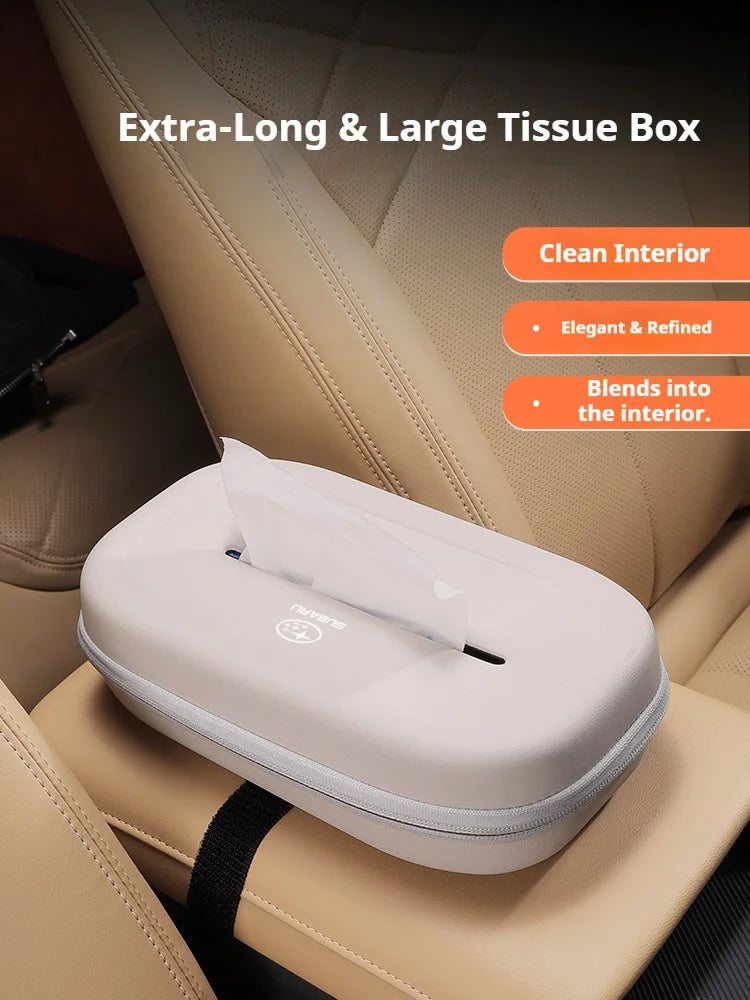 For Subaru Ascent BRZ Forester Impreza Legacy Outback WRX VX Car 3D stereoscopic Extra-Long & Large tissue box Auto Accessories