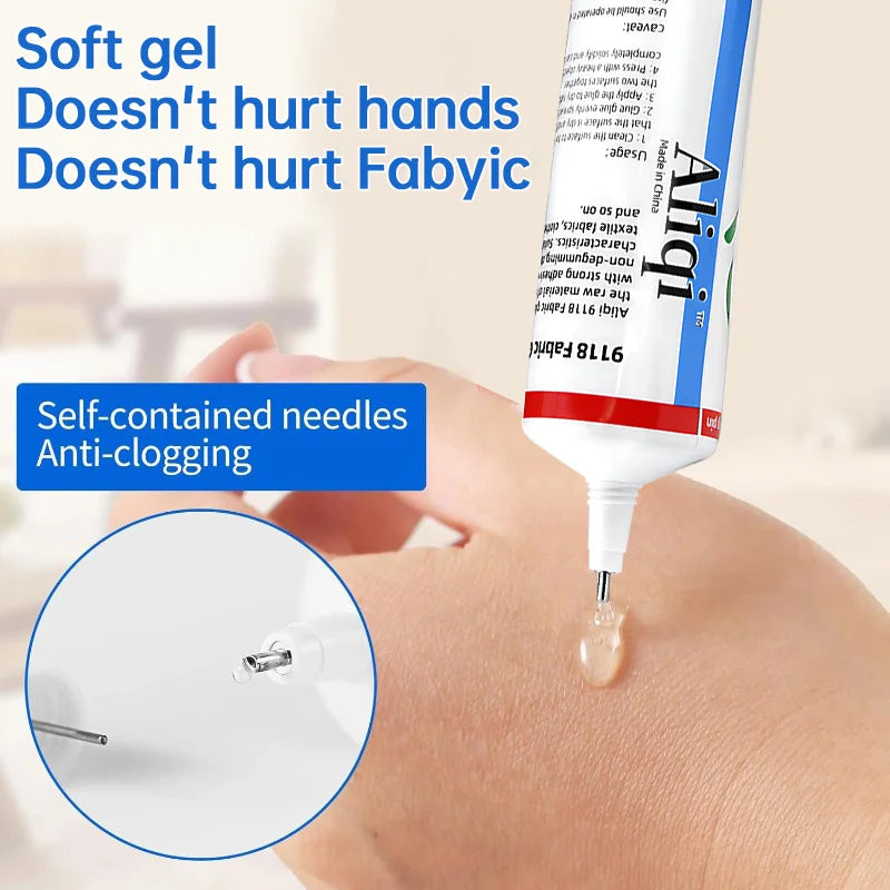 15/60ml Strong Fabric Glue Transparent Quick Dry Patch Glue for Clothing Repair Permanent Bonding Versatile Waterproof Adhesive