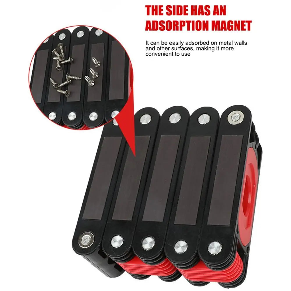 High Precision Folding Horizontal Ruler Strong Magnet Folding Extend Magnetic Level Meter Durable Practical Angle Finder Gauge
