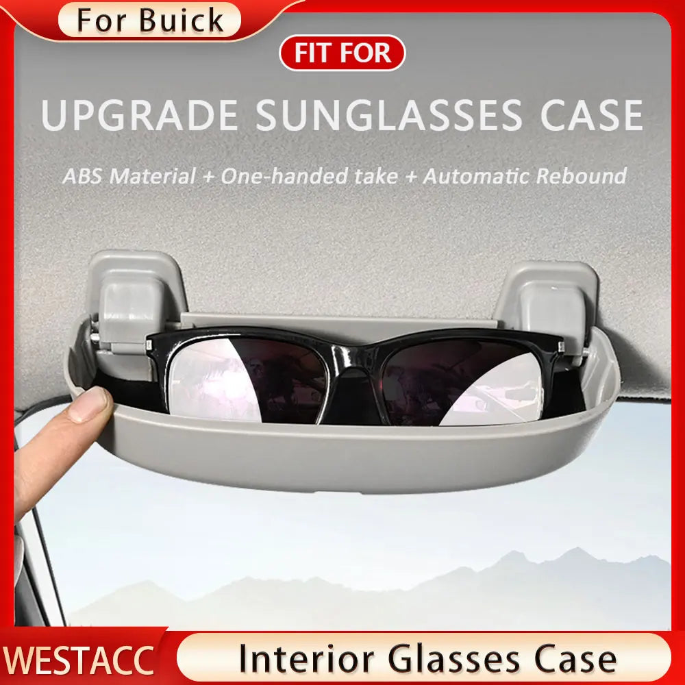 Car Glasses Holder Sunglasses Case Holder for Buick Encore Excelle Envision La Crosse Regal GS GL6 GL8 Glasses Box Accessories