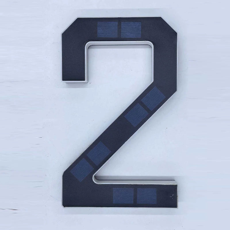 Outdoor Solar House Number Light 12CM LED Address Sign Light Sensor Door Plate for Home Yard Wall Decoration Use Set Kit Supply