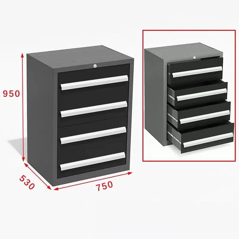 Garage Steel Mechanic Tools Storage Cabinet With Wall Cabinets Single,double-door Cabinets And Tool Trolley For Workshop
