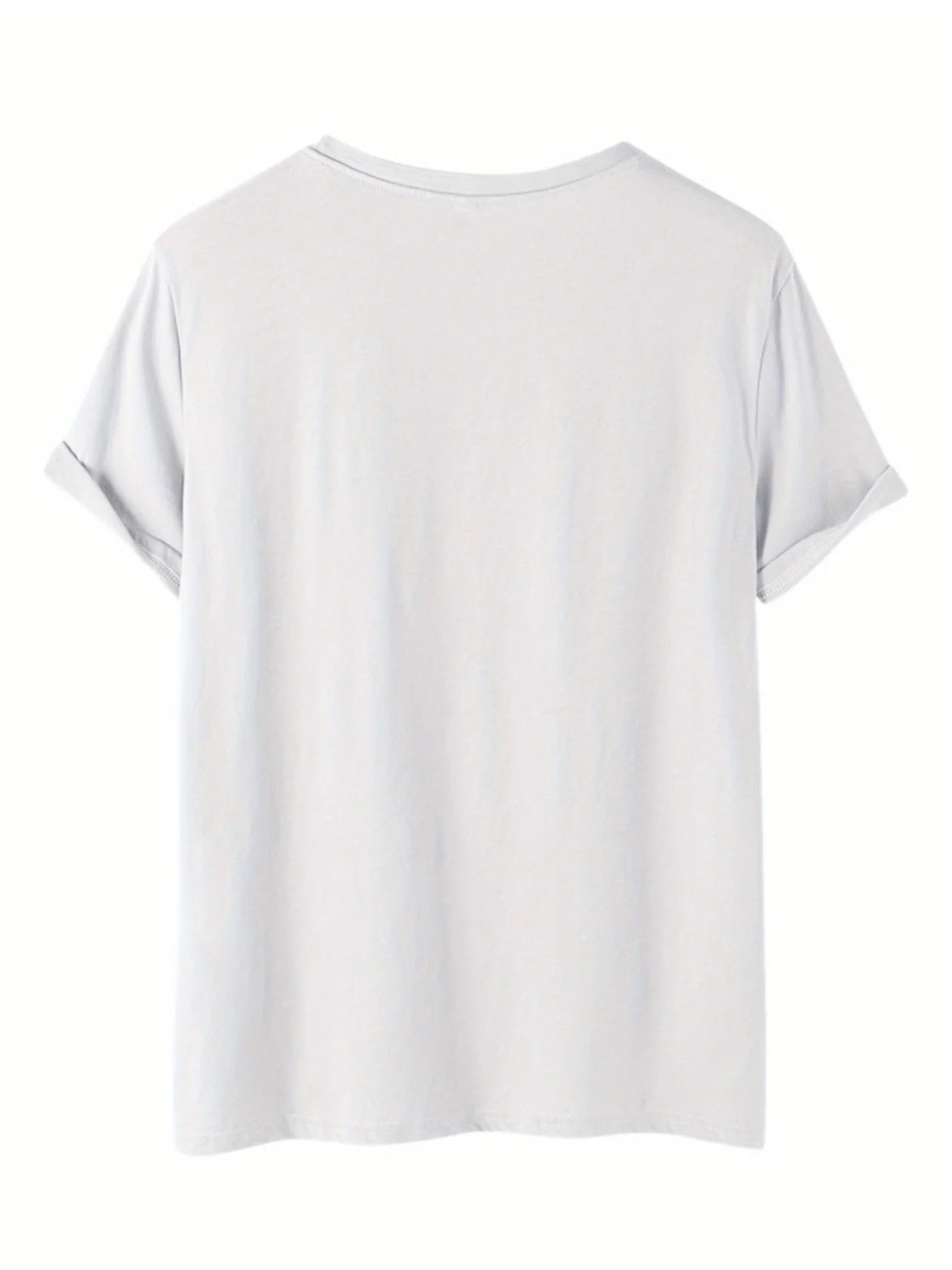 Vintage London Letter Print Women's Casual Crew Neck Short Sleeve Polyester Blend Machine Washable - Perfect for Spring/Summer