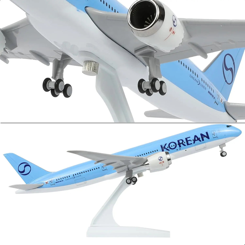 30cm B787 Korean Air Airplane Model Resin Replica Miniature Plane Model Child Toy Plane Boys Gift Adults Fun