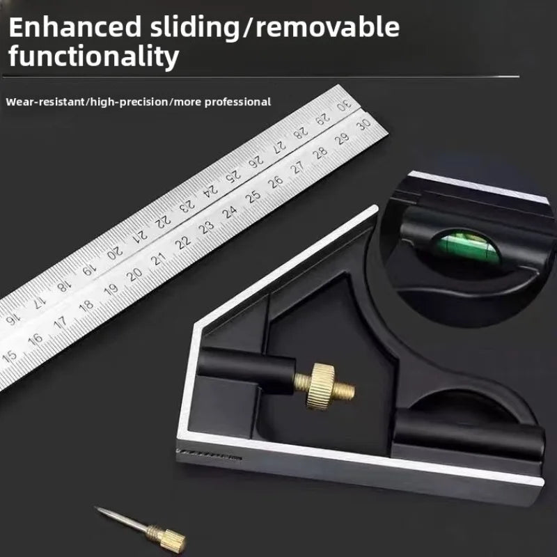 Woodworking Gauges Stainless Steel Thickened Universal Angle Ruler Multifunctional L Type 90 Degree Square Measuring Hand Tool