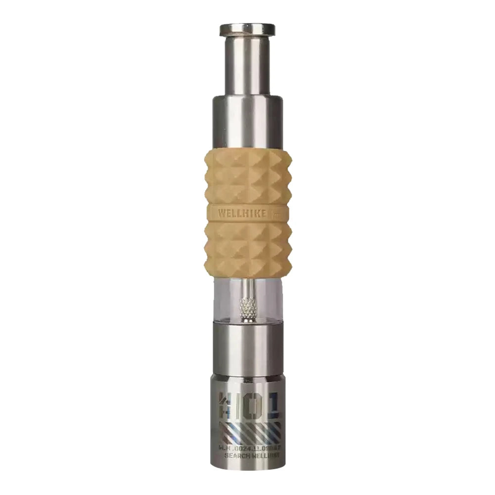 WELLHIKE Thumb Push Pepper Mill Stainless Steel Manual Pepper Mill One Hand Operation Thumb Press Grinder Home Kitchen Tools