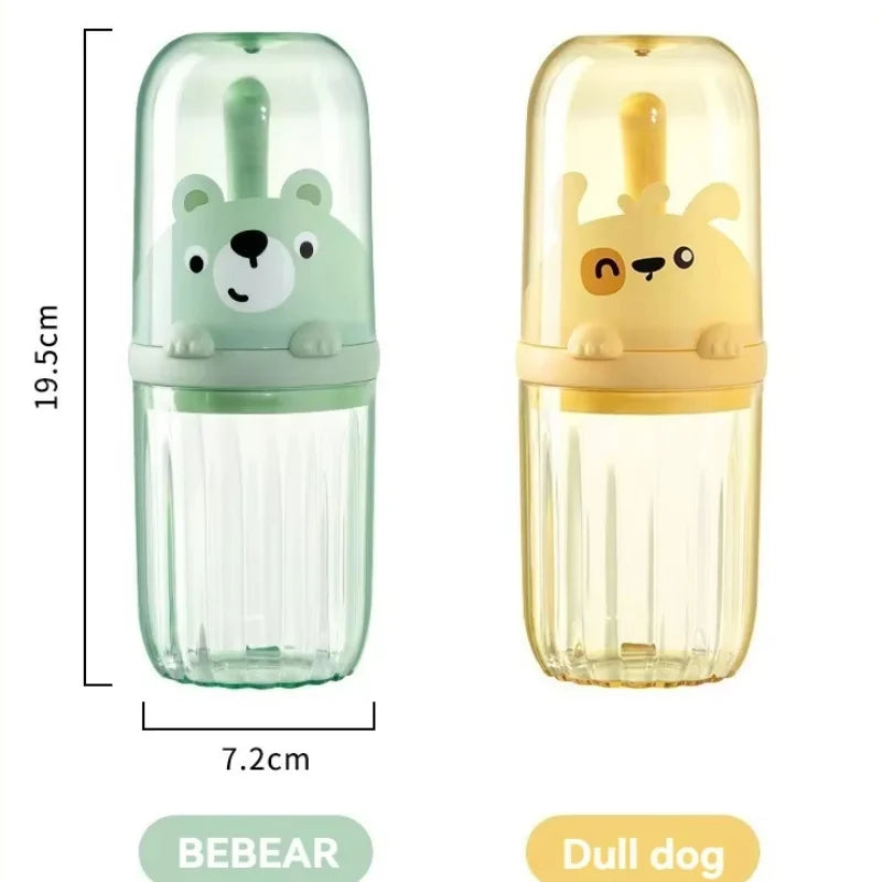 Cartoon Toothbrush Storage Box Travel Portable Toothbrush Box Easy Toothbrush Set Toilet Toothbrush Set Plastic  Container ﻿
