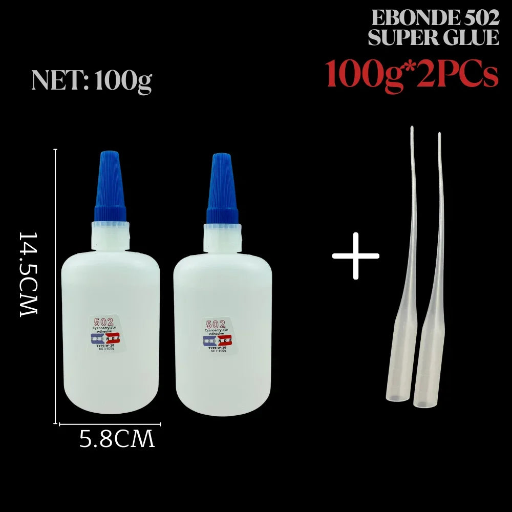 502 Super Glue Cyanoacrylate Instant Strong Quick Dry Adhesive for Caremic Plastic Crafts Jewelry Toys Shoes 10/20/35/50/100g