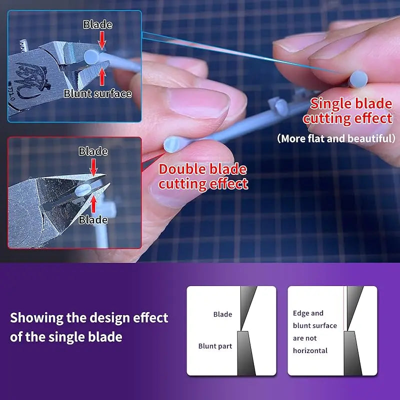 4.7 Inch Model Nippers Ultra-Thin Single-Edged Gundam Model Building Tools for Beginners to Repair and Fix Plastic Models